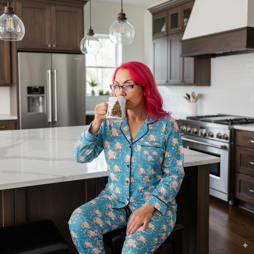 Baby It’s Cold Outside Satin Pajamas – Cozy Luxury Sleepwear & Holiday Loungewear Set Christmas Morning Outfit Perfect Gift