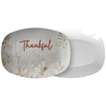 Boho Floral Thankful 10x14 Platter – Elegant Serving Dish, Perfect for Thanksgiving Entertaining Durable, Stylish, and Dishwasher Safe for Easy Cleanup - MRSBYVALLE