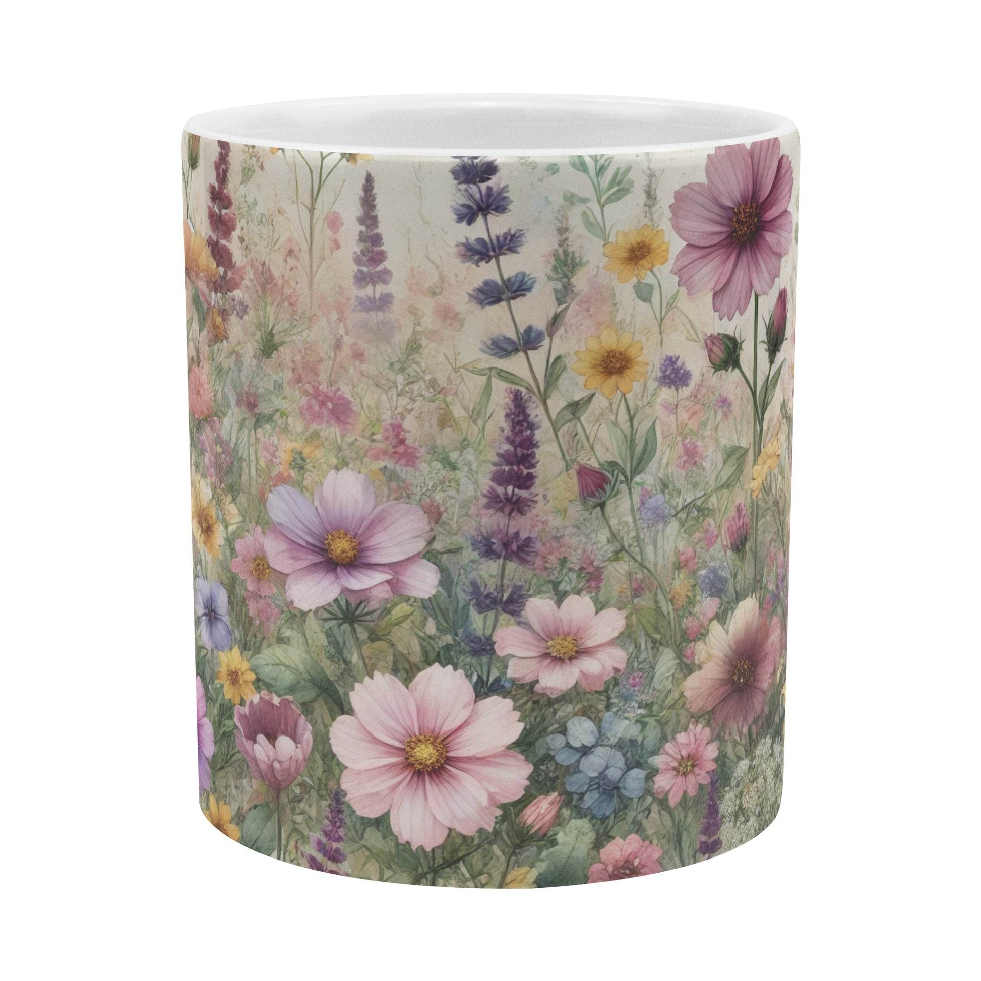 Bright Wildflowers 20oz Mug  Ideal for Coffee, Hot Chocolate, or Tea Beautiful Floral Mug for Cozy Mornings and Relaxing Sips - MRSBYVALLE