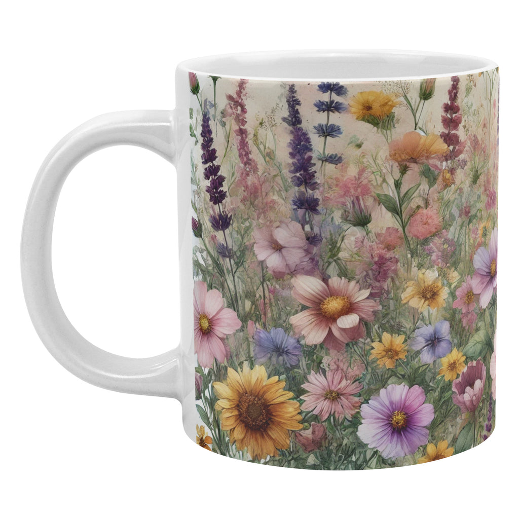 Bright Wildflowers 20oz Mug  Ideal for Coffee, Hot Chocolate, or Tea Beautiful Floral Mug for Cozy Mornings and Relaxing Sips - MRSBYVALLE