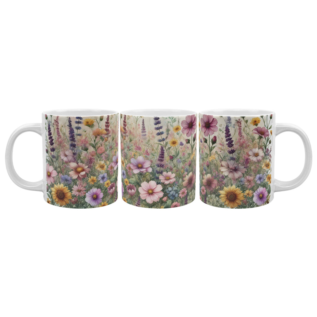 Bright Wildflowers 20oz Mug  Ideal for Coffee, Hot Chocolate, or Tea Beautiful Floral Mug for Cozy Mornings and Relaxing Sips - MRSBYVALLE
