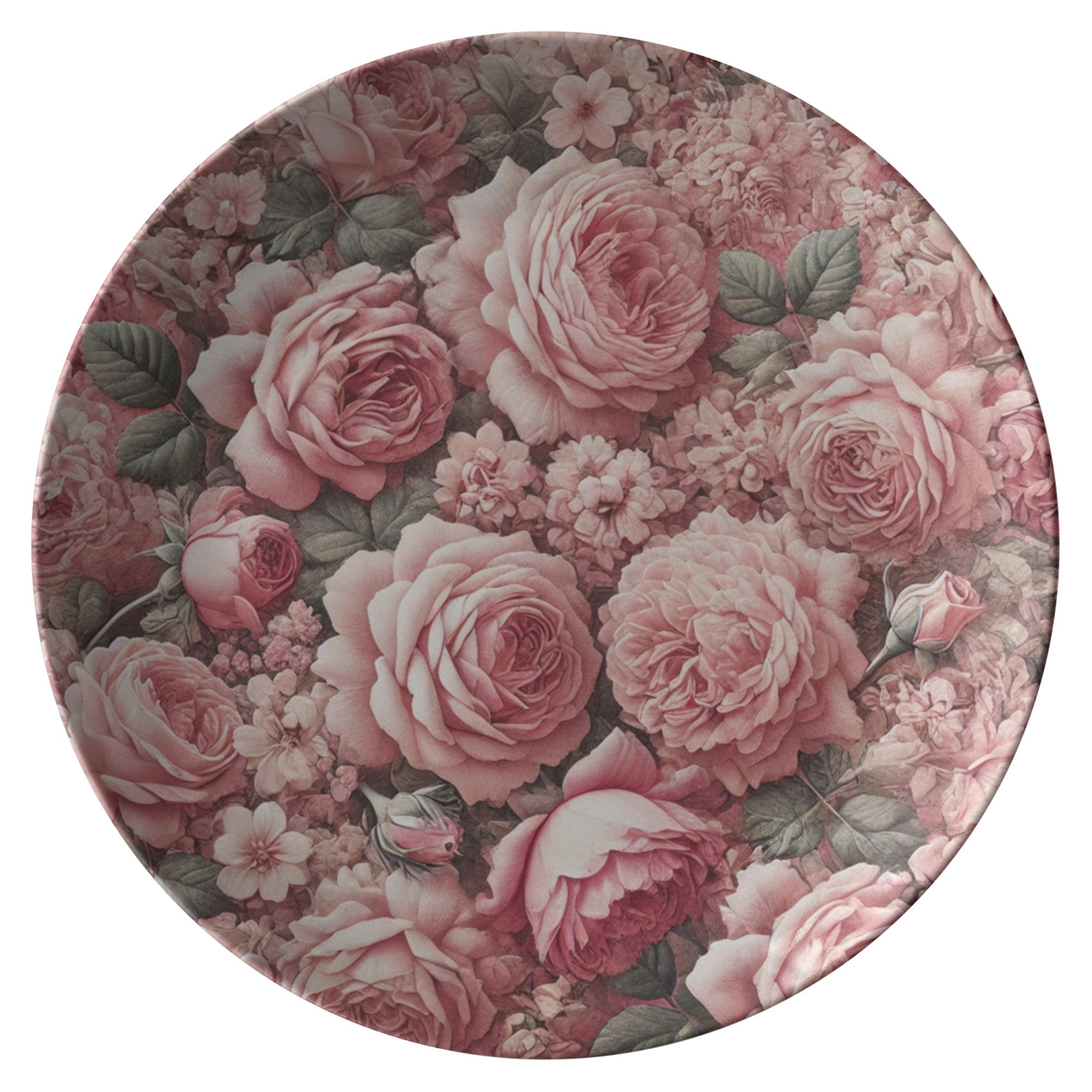 Charming Boho Coquette Plate 10-Inch Pink Roses for Stylish Dining, Crafted from High-Quality Materials for Durability and Elegance in Every Meal. - MRSBYVALLE