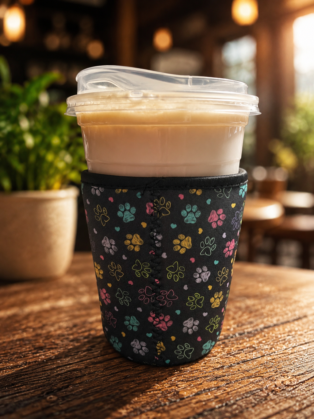 Iced Coffee Sleeve Reusable Holder Gift