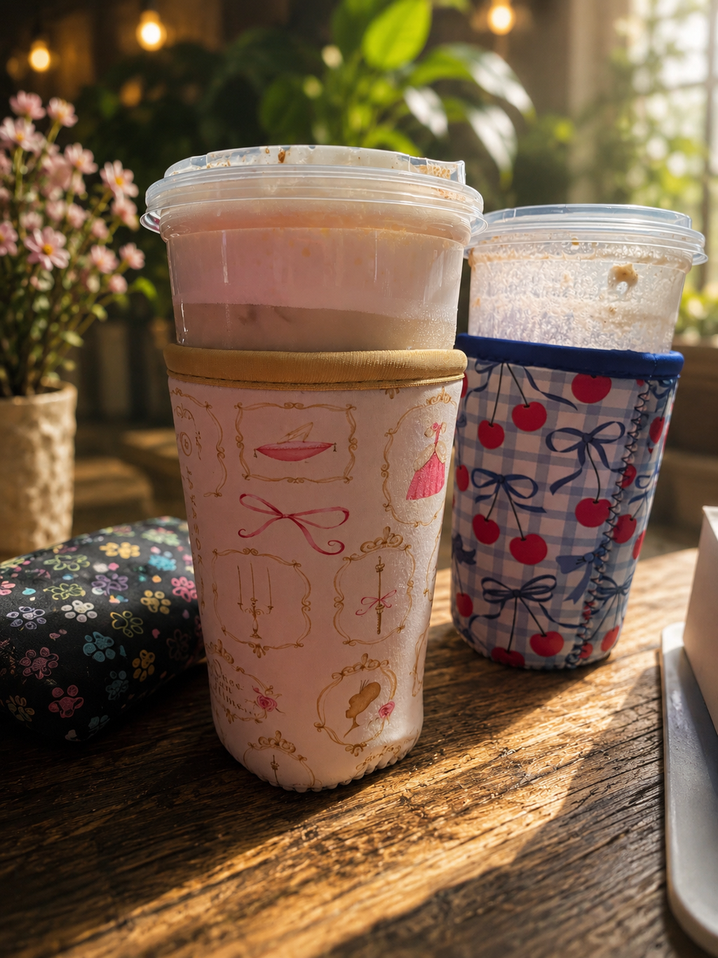 Iced Coffee Sleeve Reusable Holder Gift
