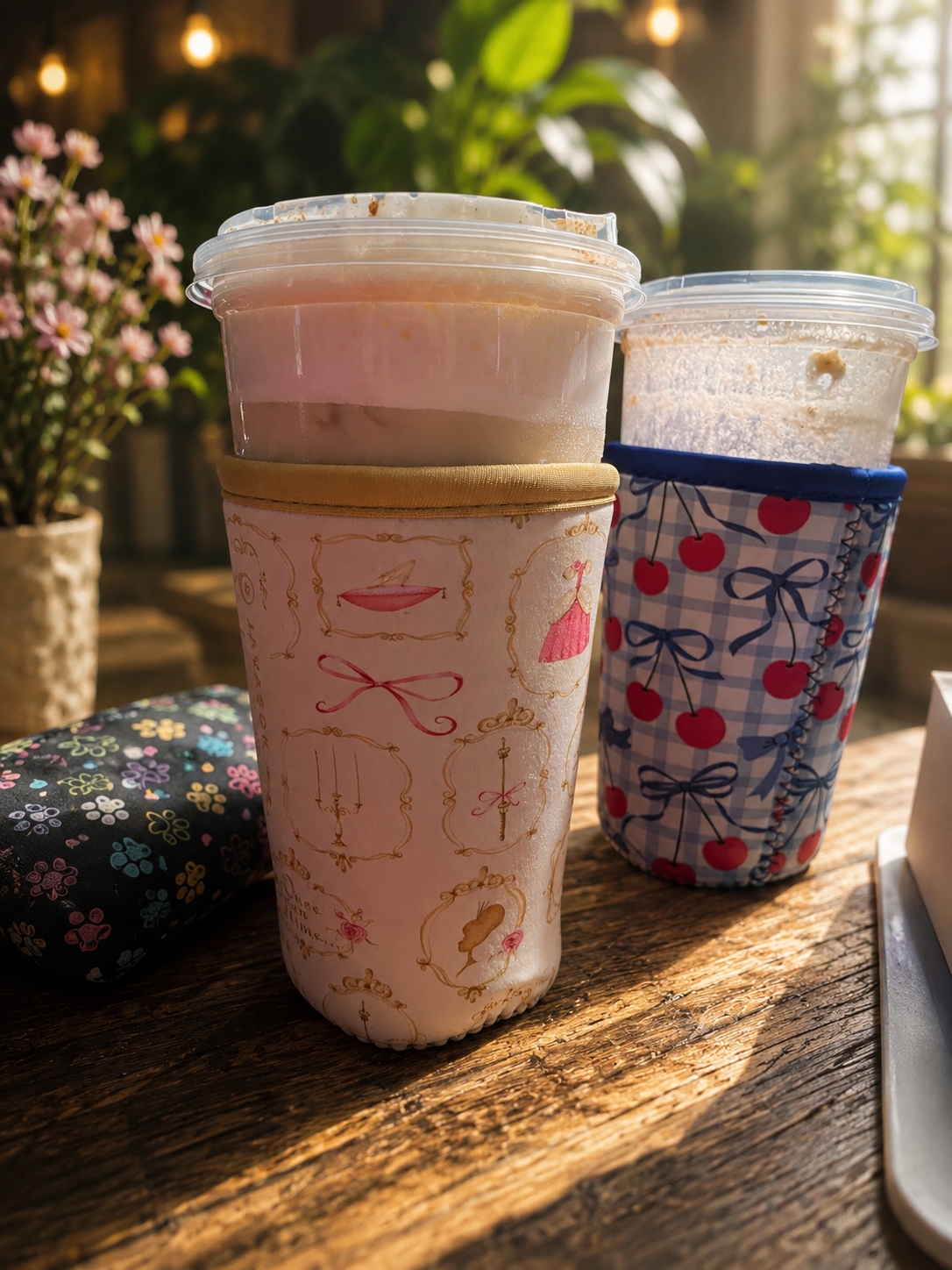Iced Coffee Sleeve Reusable Holder Gift
