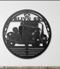 Classic Car Custom Metal Art - 18 Gauge Steel, Personalized Name, Ideal Gift for Dad & Car Enthusiasts - MRSBYVALLE