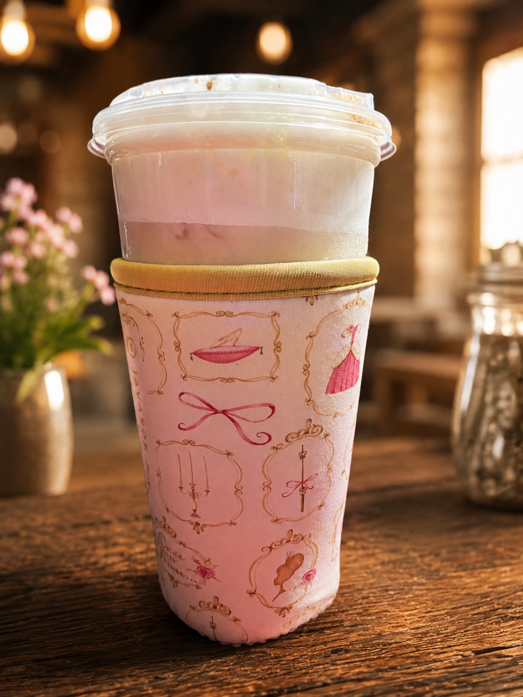Iced Coffee Sleeve Reusable Holder Gift