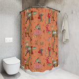 Retro Christmas 50s Design Shower Curtain Stylish Bathroom Decor, Perfect for a Fresh, Elegant Look and Durable for a Fresh, Stylish LookWedding Gift for Mom Bridal Shower Gift Newlywed - MRSBYVALLE