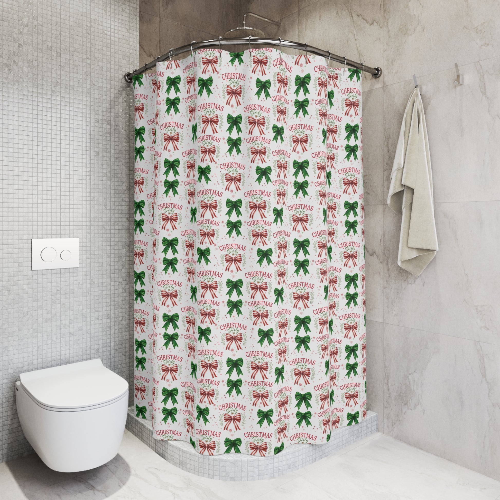 New House Boho Girly Christmas Shower Curtain Stylish Bathroom Decor, Perfect for a Fresh, Elegant Look and Durable for a Fresh, Stylish Wedding Gift for Mom Bridal Shower Gift Newlywed - MRSBYVALLE