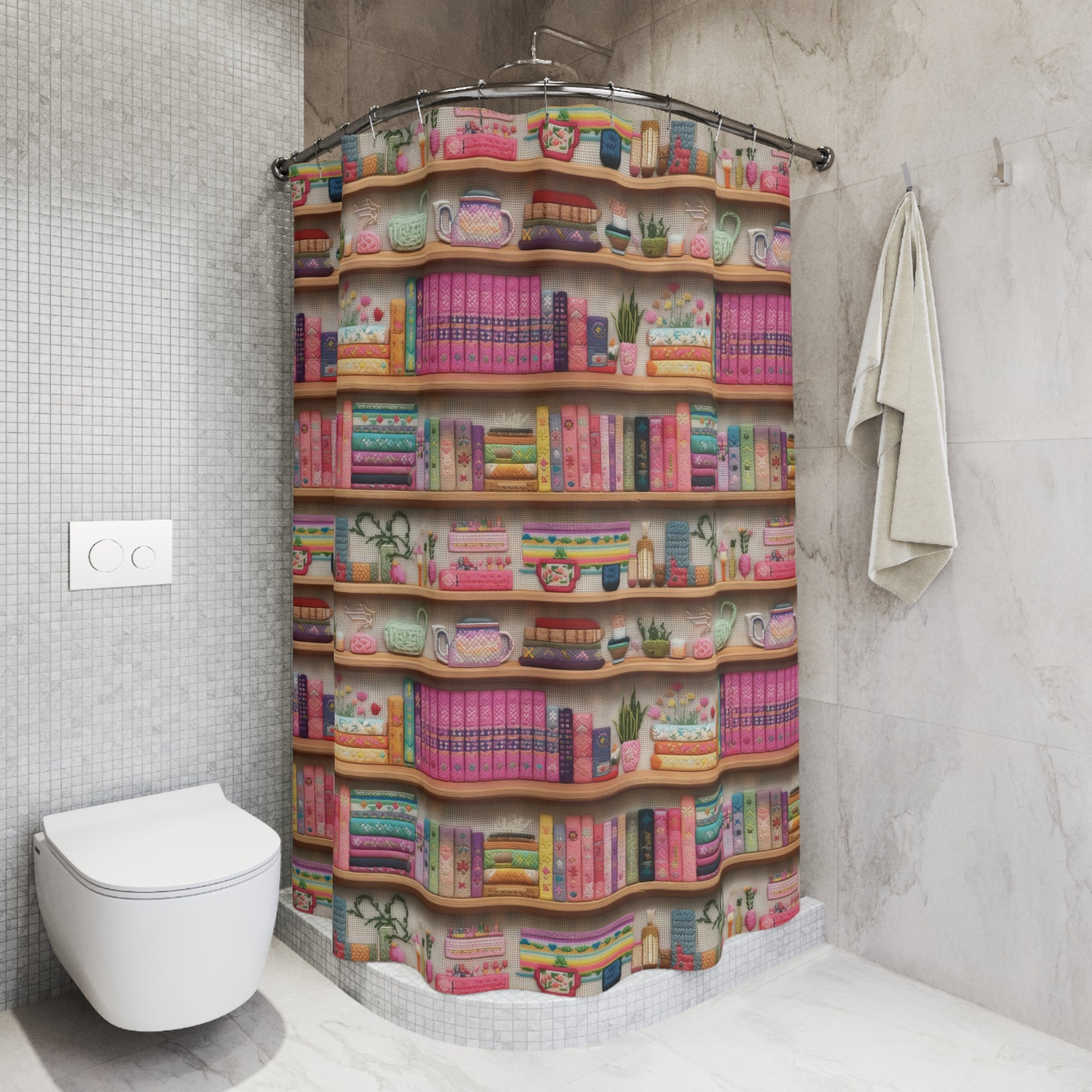 Whimsical 3D Embroidery Illusion Books on Pastel Shelves  Perfect for Book Enthusiasts', Readers, Teachers Home Decor Bridal Shower Gift Newlywed - MRSBYVALLE