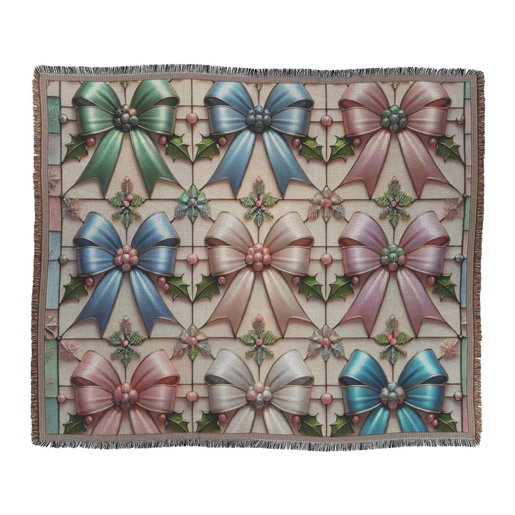 Coquette Bows Woven Blanket 50x60 - Ultra Soft and Cozy Throw Blanket for Home Decor | Perfect for Couch, Bed, and Outdoor Use | Stylish and Durable Woven Design - MRSBYVALLE