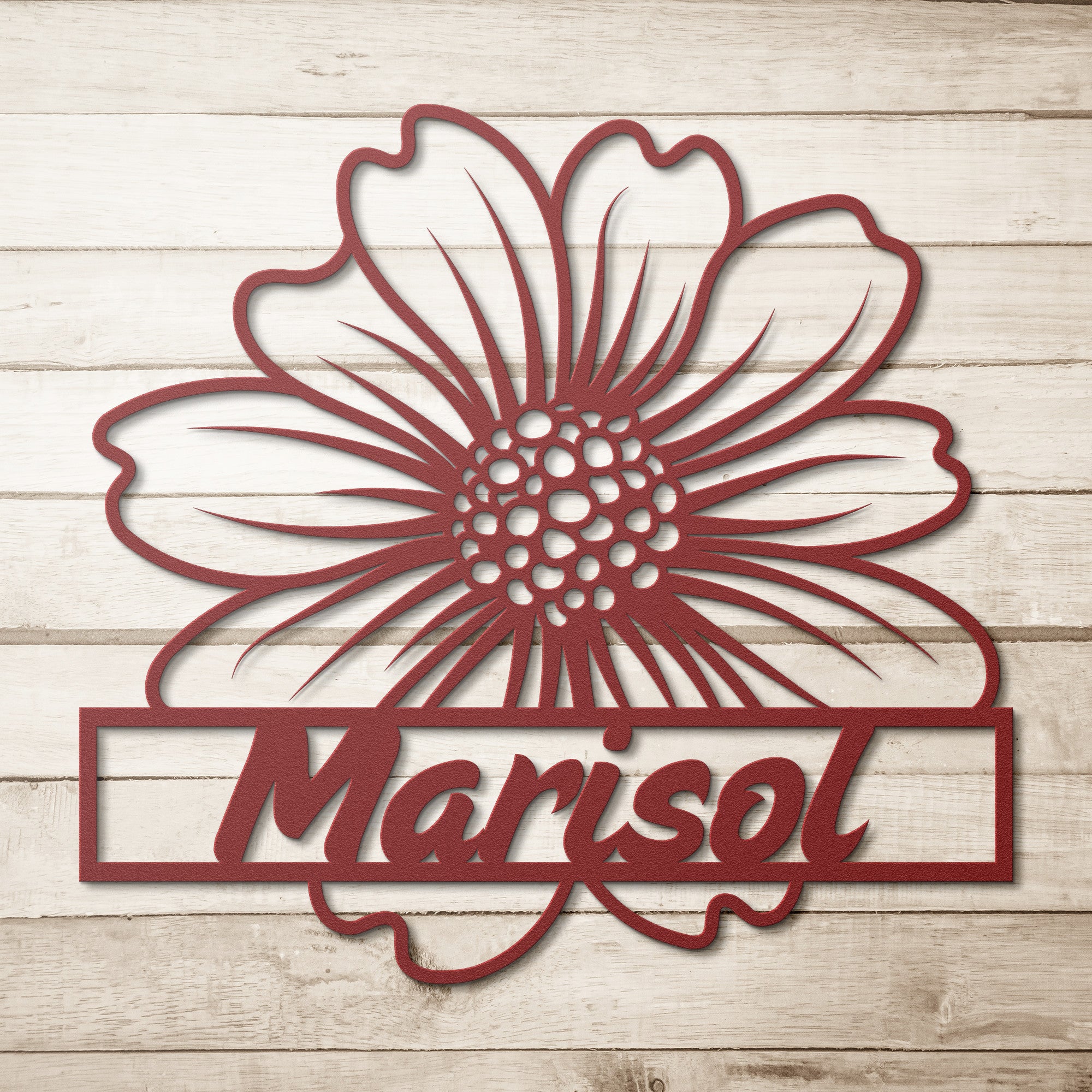 Custom Metal Sunflower Sign - Personalized Name Home Decor Rustic Wall Decor for Home, Garden, Anniversary, or Wedding Gift