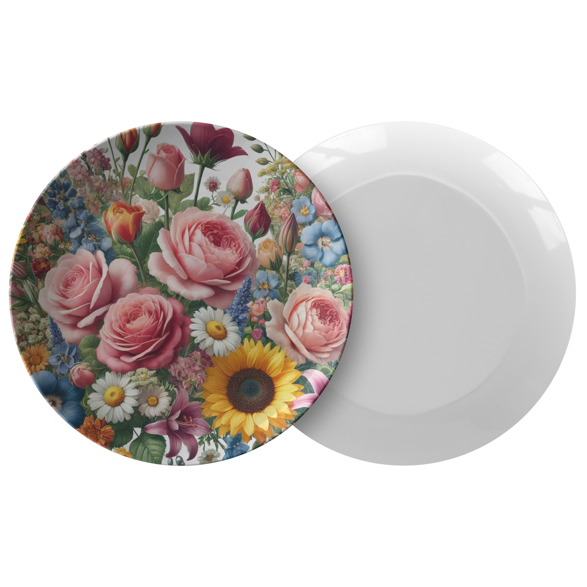 Elegant Watercolor Floral 10-Inch Plate Perfect for Weddings, Bridal Showers, Home Décor, and Special Occasions Durable, Stylish, and Unique Gift Idea - MRSBYVALLE
