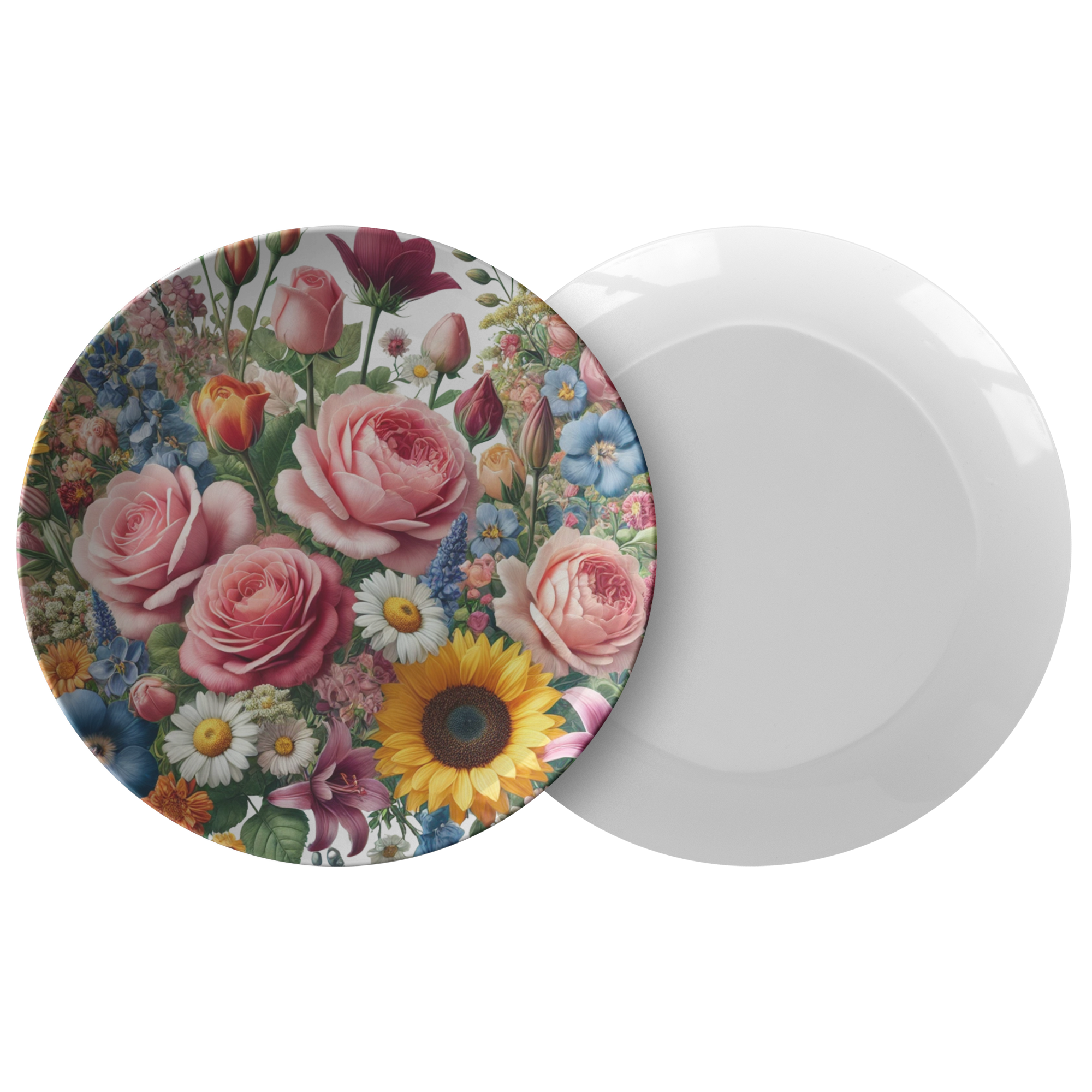 Elegant Watercolor Floral 10-Inch Plate Perfect for Weddings, Bridal Showers, Home Décor, and Special Occasions Durable, Stylish, and Unique Gift Idea - MRSBYVALLE