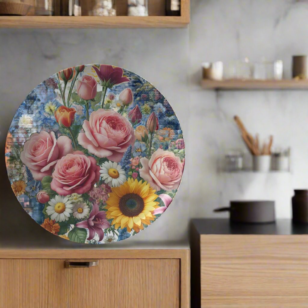 Elegant Watercolor Floral 10-Inch Plate Perfect for Weddings, Bridal Showers, Home Décor, and Special Occasions Durable, Stylish, and Unique Gift Idea - MRSBYVALLE
