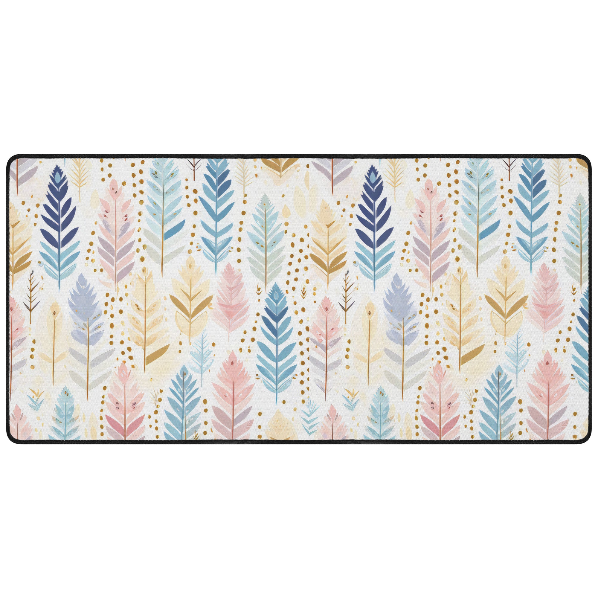 Extra-Large Boho Desk Mat – Vibrant Non-Slip Workspace Protector for Home Office, Gaming & Crafting | Durable Neoprene with Stylish Floral Design