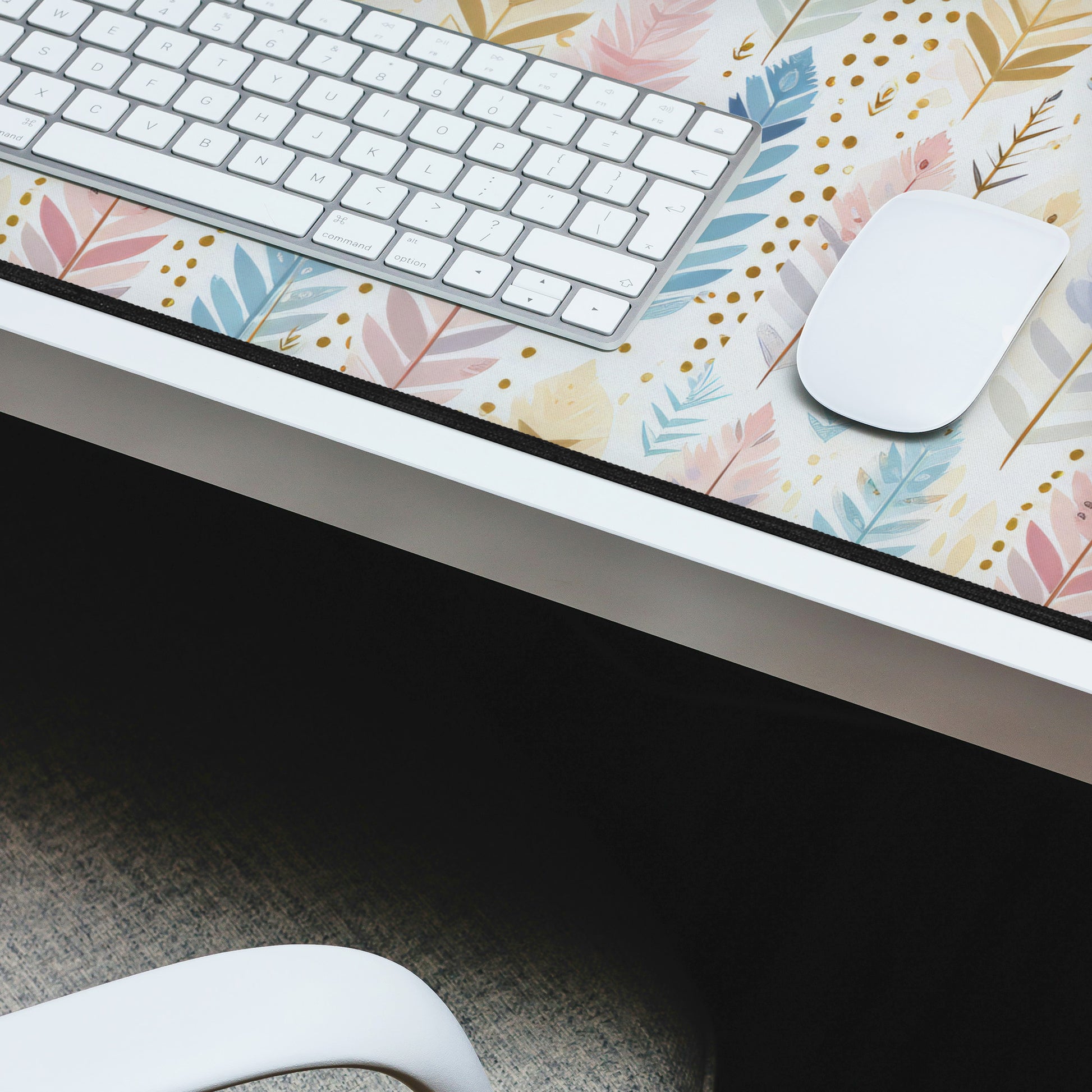 Extra-Large Boho Desk Mat – Vibrant Non-Slip Workspace Protector for Home Office, Gaming & Crafting | Durable Neoprene with Stylish Floral Design