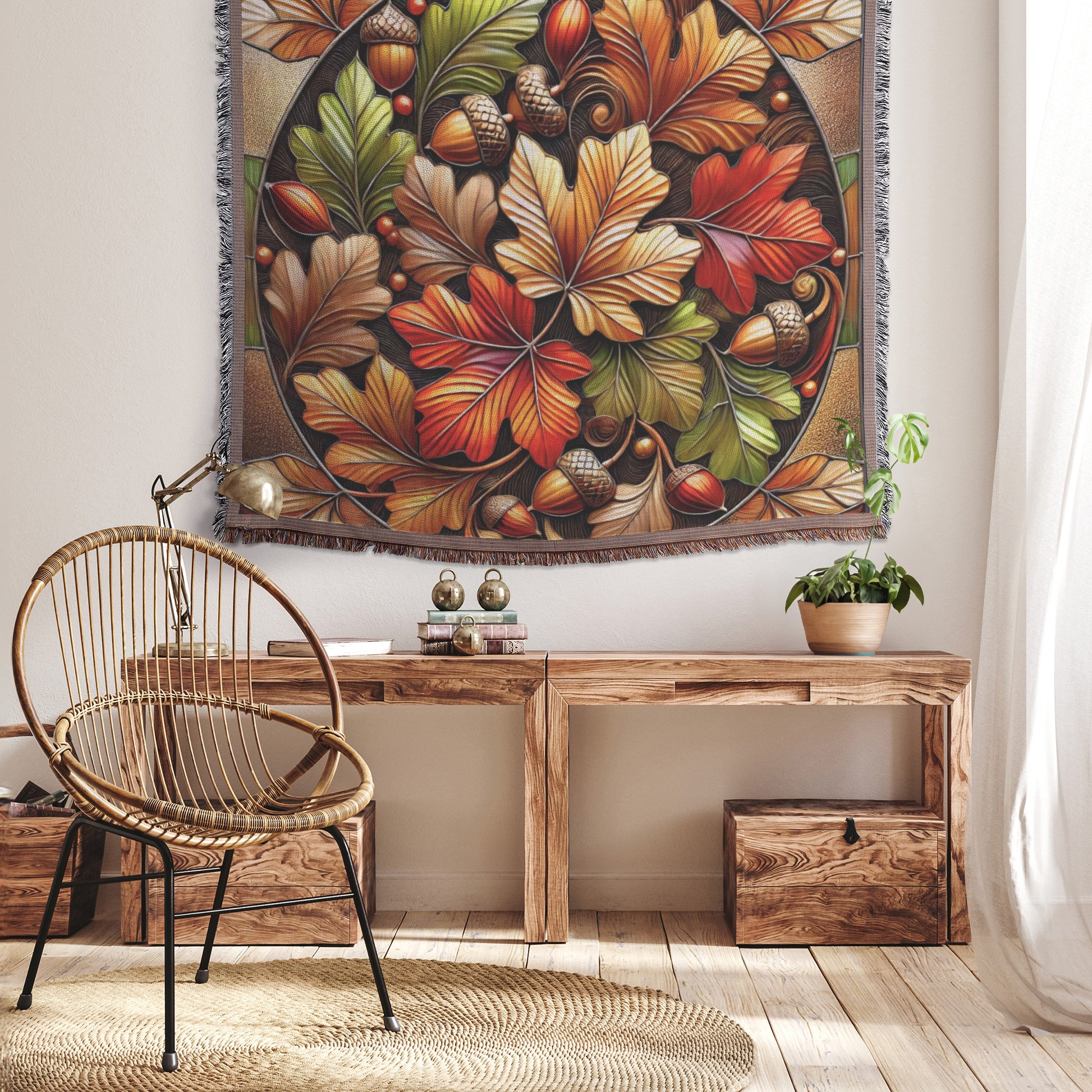 Fall Woven Blanket 50x60 - Ultra Soft and Cozy Throw Blanket for Home Decor | Perfect for Couch, Bed, and Outdoor Use | Stylish and Durable Woven Design - MRSBYVALLE