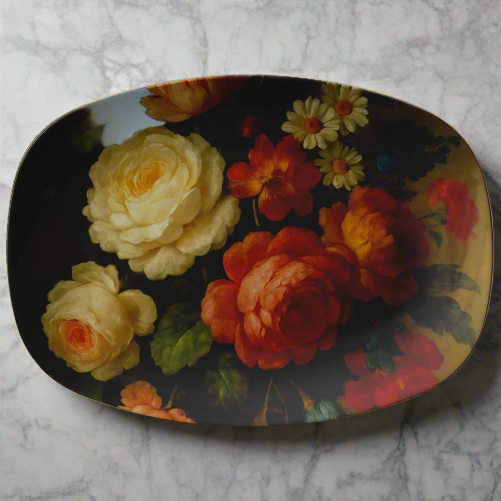 Vintage Floral Platter