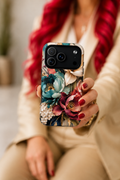 Vintage Floral Bouquet phone case Tough Magnetic Case Velvet Bloom Floral Art iPhone Case  Botanical Protective Case Samsung Modern Garden