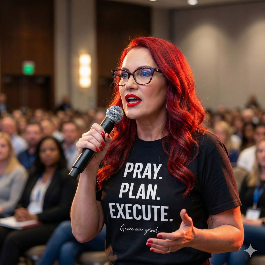 Pray. Plan. Execute. – Faith-Driven Motivational T-Shirt Tee