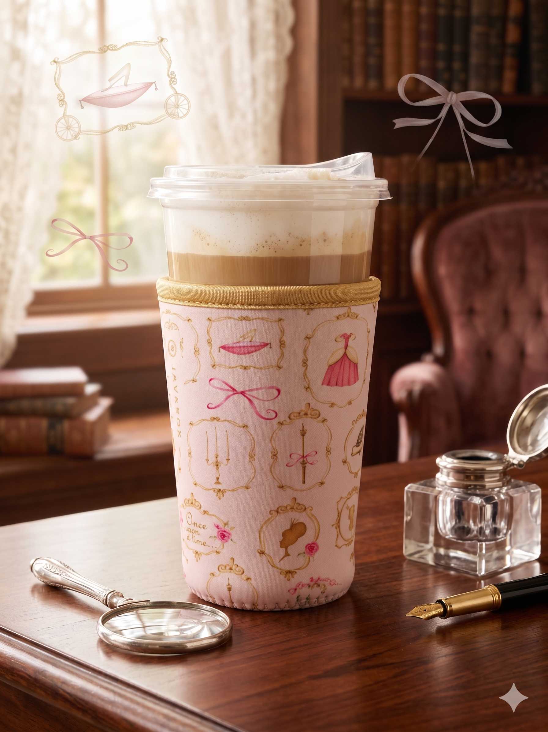 Iced Coffee Sleeve Reusable Holder Gift
