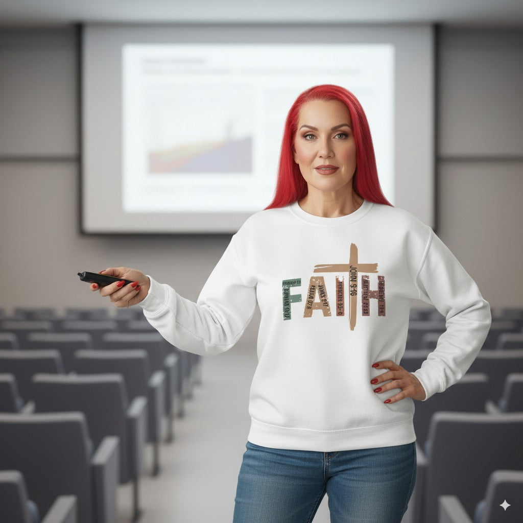 Walk by Faith Sweatshirt  Comfortable Christian Apparel, Perfect Gift Idea Perfect Gift for Christian