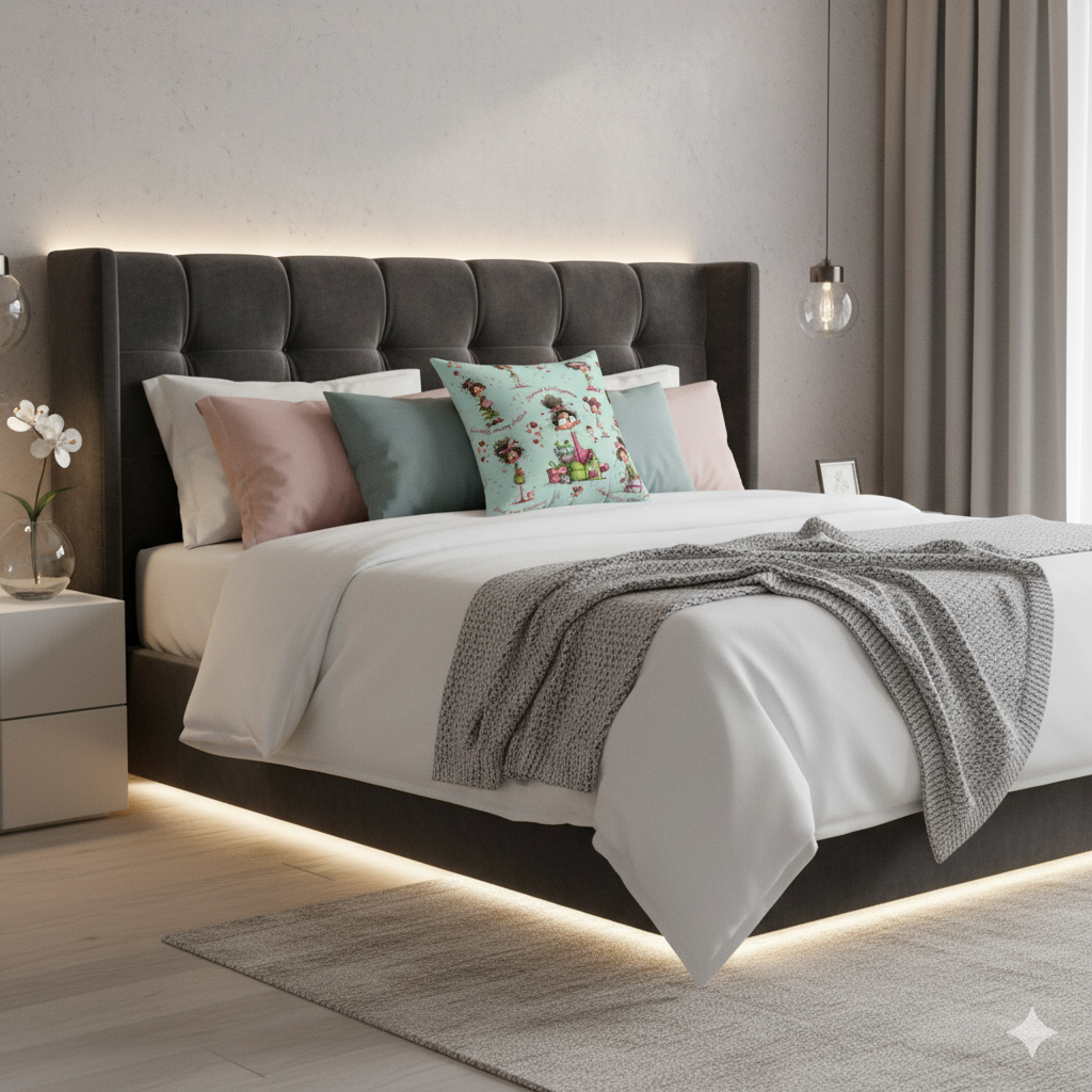 Square Pillow Too Cozy to Care Whimsical Minky Blanket for Cozy Comfort