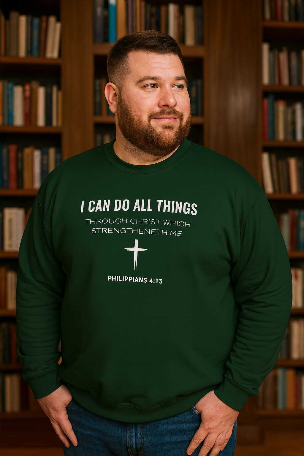 Inspirational Quote Sweatshirt, Unisex Crewneck, Faith Apparel, Perfect Gift for Christians, Cozy Everyday Wear, Bible Verse Design