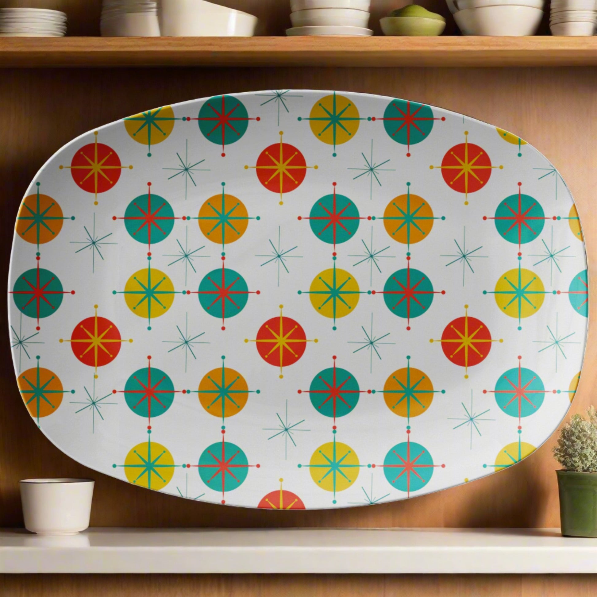 Housewarming Platter Mid Century Modern 50's MCM Kitchen Party Platter Housewarming Gift for Mom - MRSBYVALLE