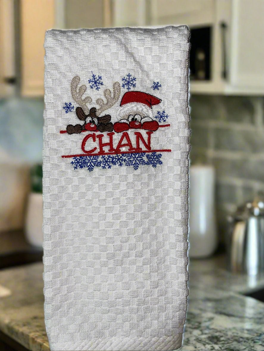 Custom Embroidered Kitchen Dish Towels - Personalized Gifts for Grandma, Mom & Loved Ones - Add Names for Unique, Heartfelt Presents for Any Occasion - MRSBYVALLE