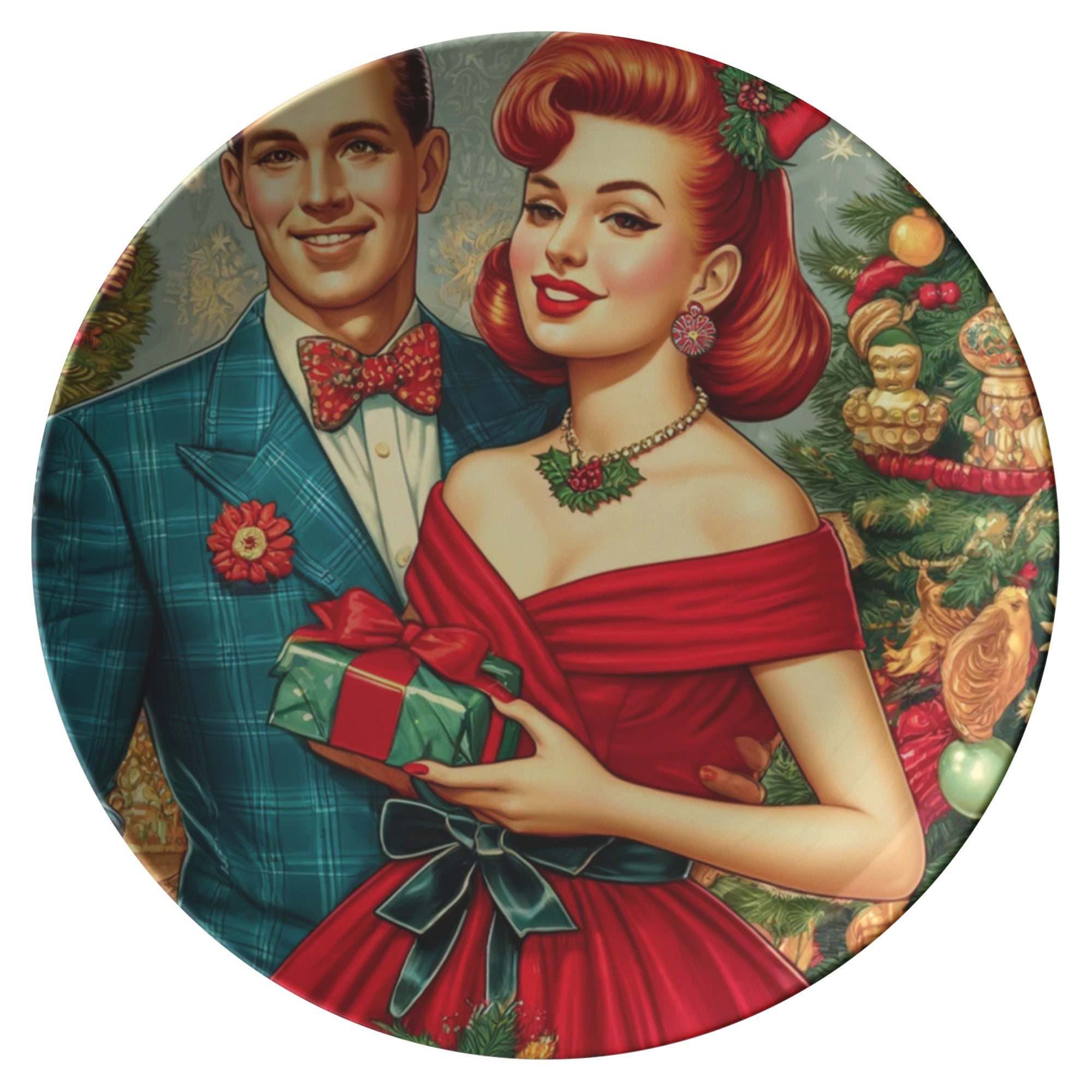 Mid-Century10-inch Plate with Retro Starburst Kitsch Elegance - MRSBYVALLE