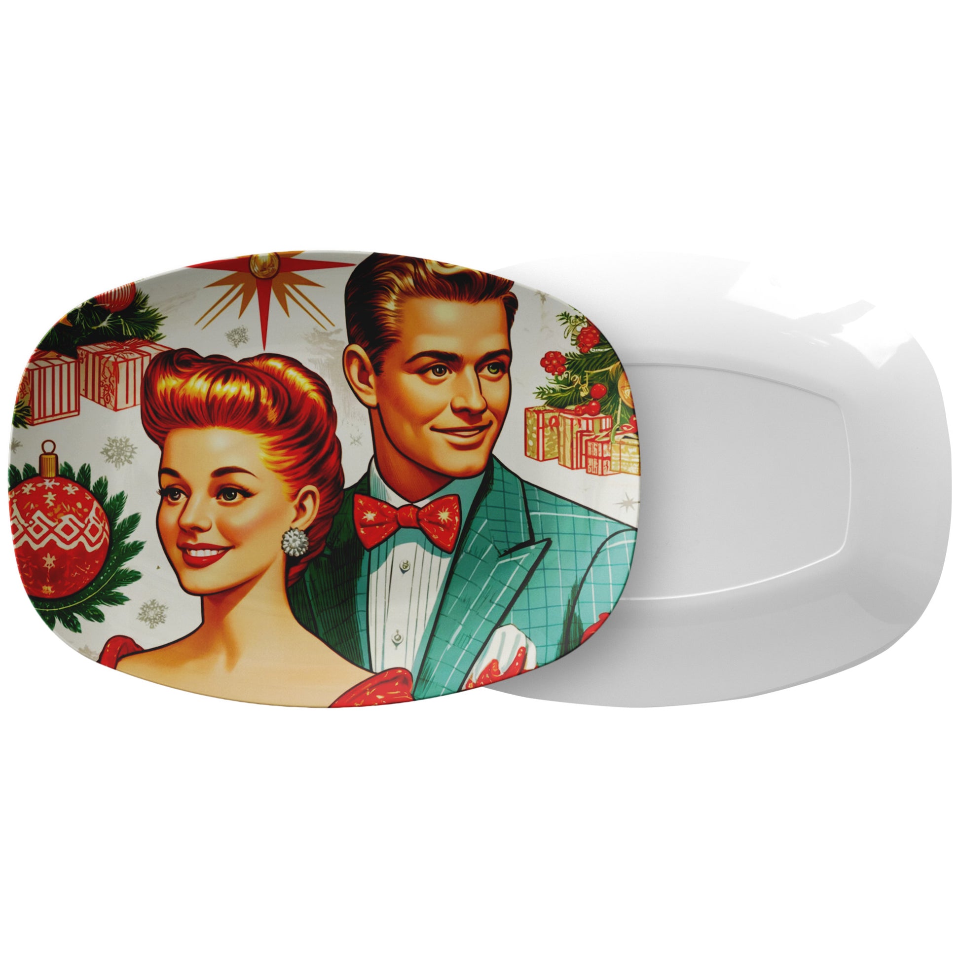 Mid-Century 10x14 Serving Platter: Vibrant Franciscan Starburst  Kitsch - Perfect for Retro Inspired Dining & Entertaining - MRSBYVALLE