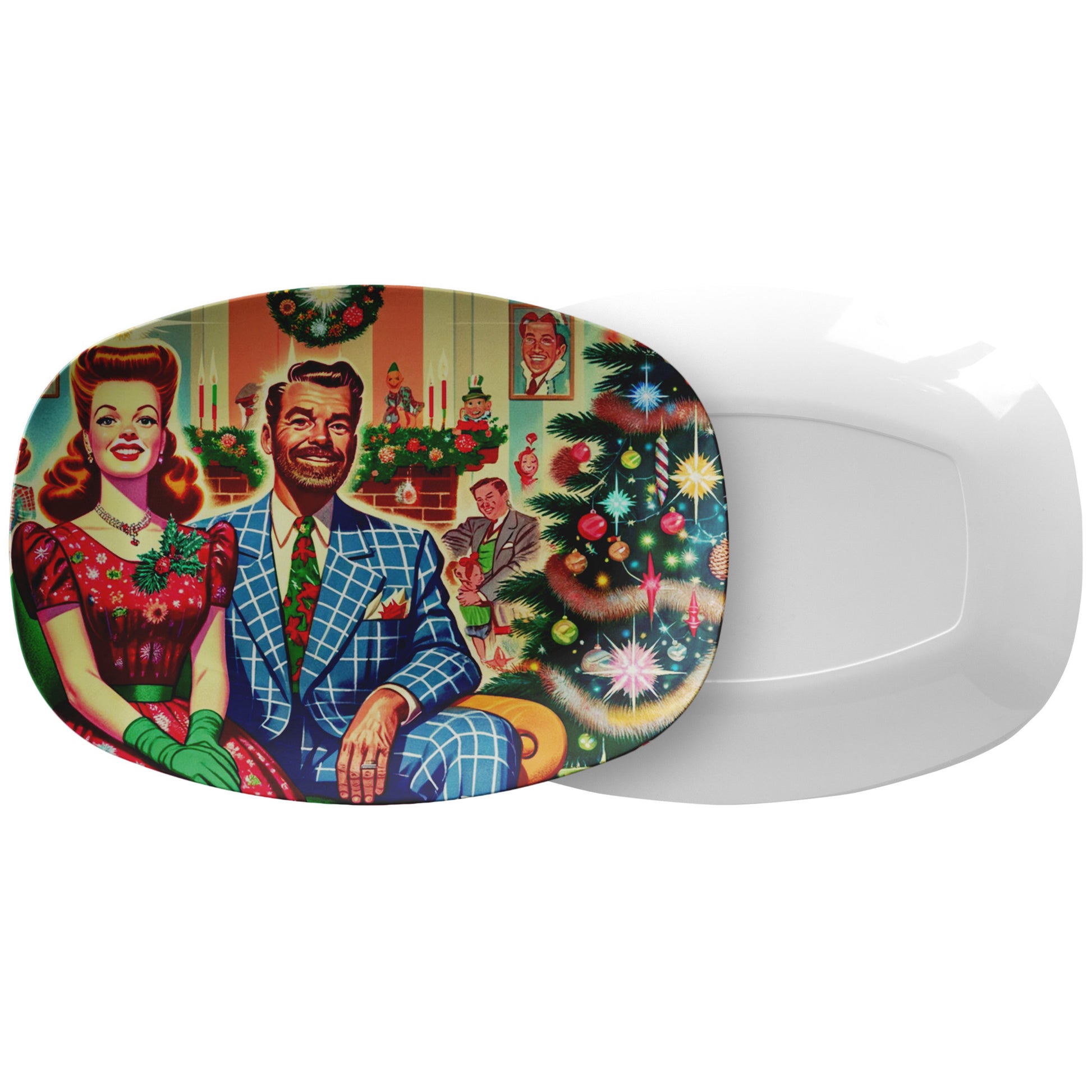 Mid-Century 10x14 Serving Platter Vibrant Franciscan Starburst Kitsch Perfect for Retro Inspired Dining & Entertaining - MRSBYVALLE