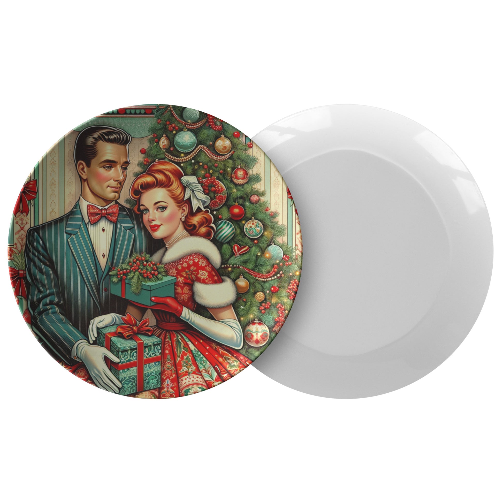 Mid-Century Feast: 10-Inch Plate with Retro Franciscan Starburst & Kitsch Elegance - MRSBYVALLE