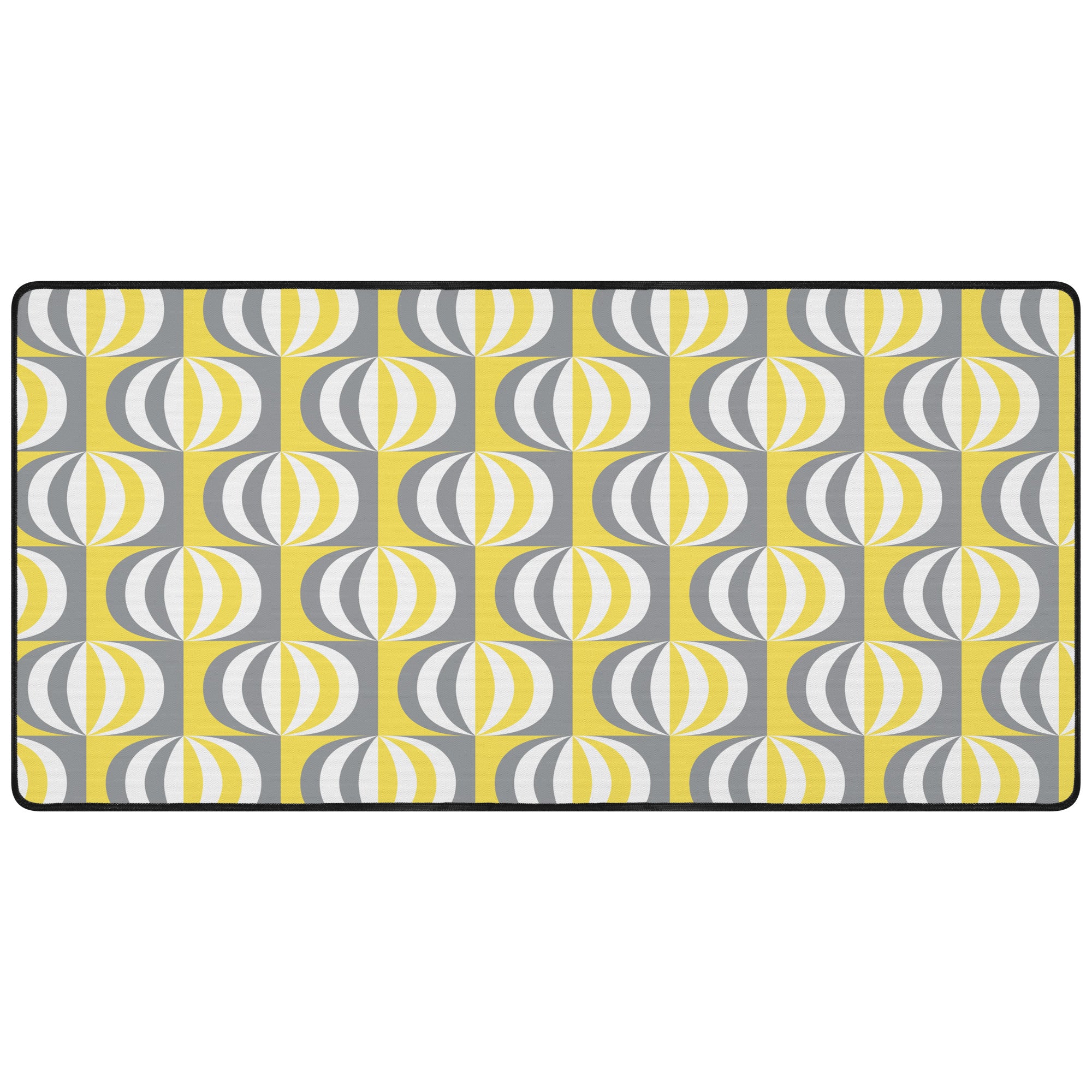 Mid-Century Retro Vintage Extra-Large Desk Mat – 16x32 | Non-Slip Workspace Protector with Stylish Design for Home Office, Gaming & Crafting