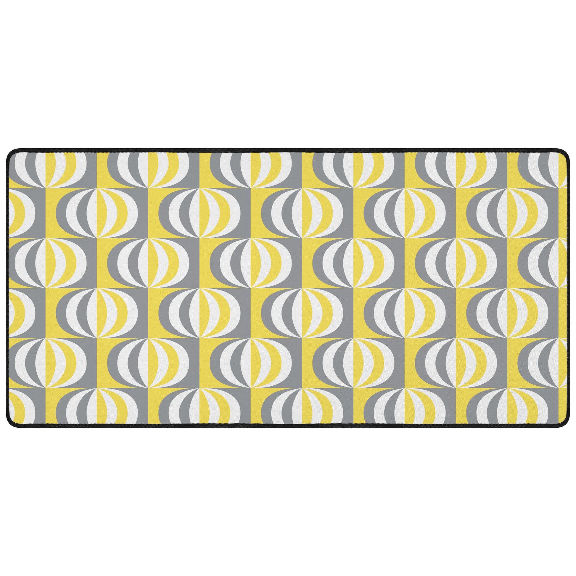 Mid-Century Retro Vintage Extra-Large Desk Mat – 16x32 | Non-Slip Workspace Protector with Stylish Design for Home Office, Gaming & Crafting