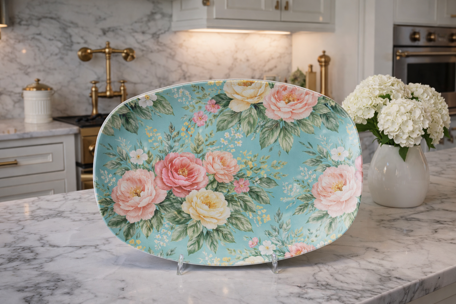 Signature Matte Lagoon Botanical 10x14 Serving Platter