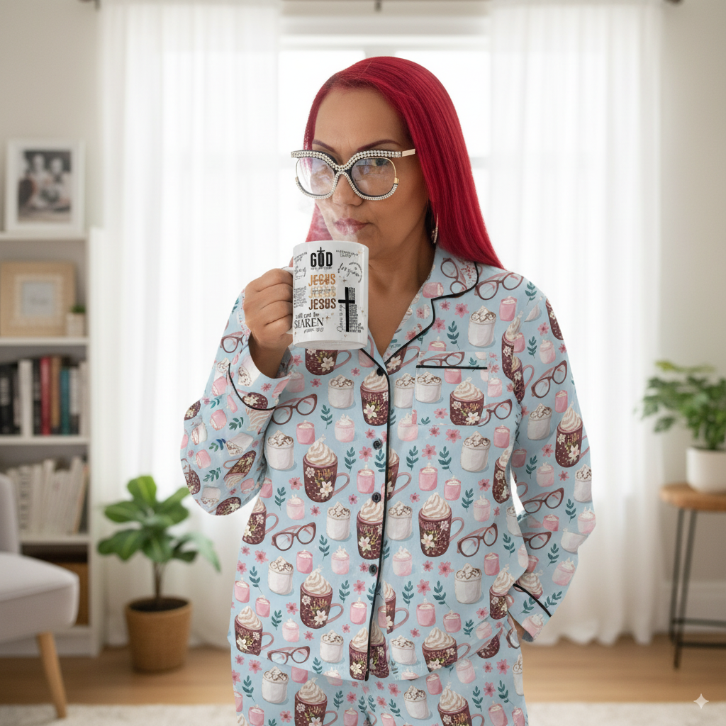 Women’s Satin Pajama Set – Cozy Loungewear & Luxury Sleepwear for Comfort and Style Christmas Gift, Christmas Morning Outfit Gift for her