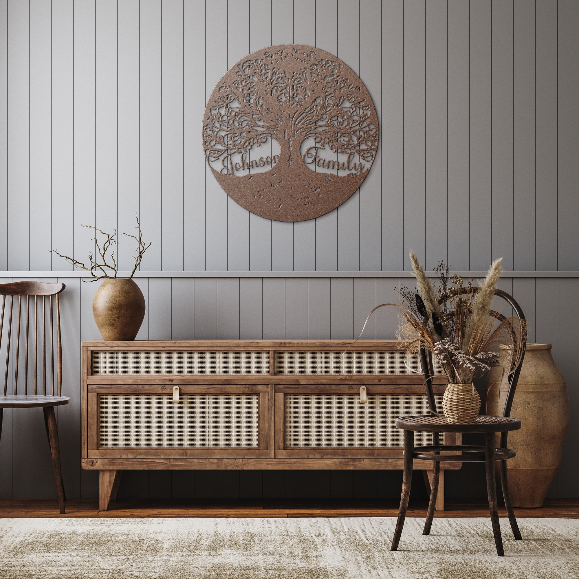 Personalized Family Tree Metal Signs Unique Home Decor Perfect Anniversary, or Newlywed Gift - MRSBYVALLE