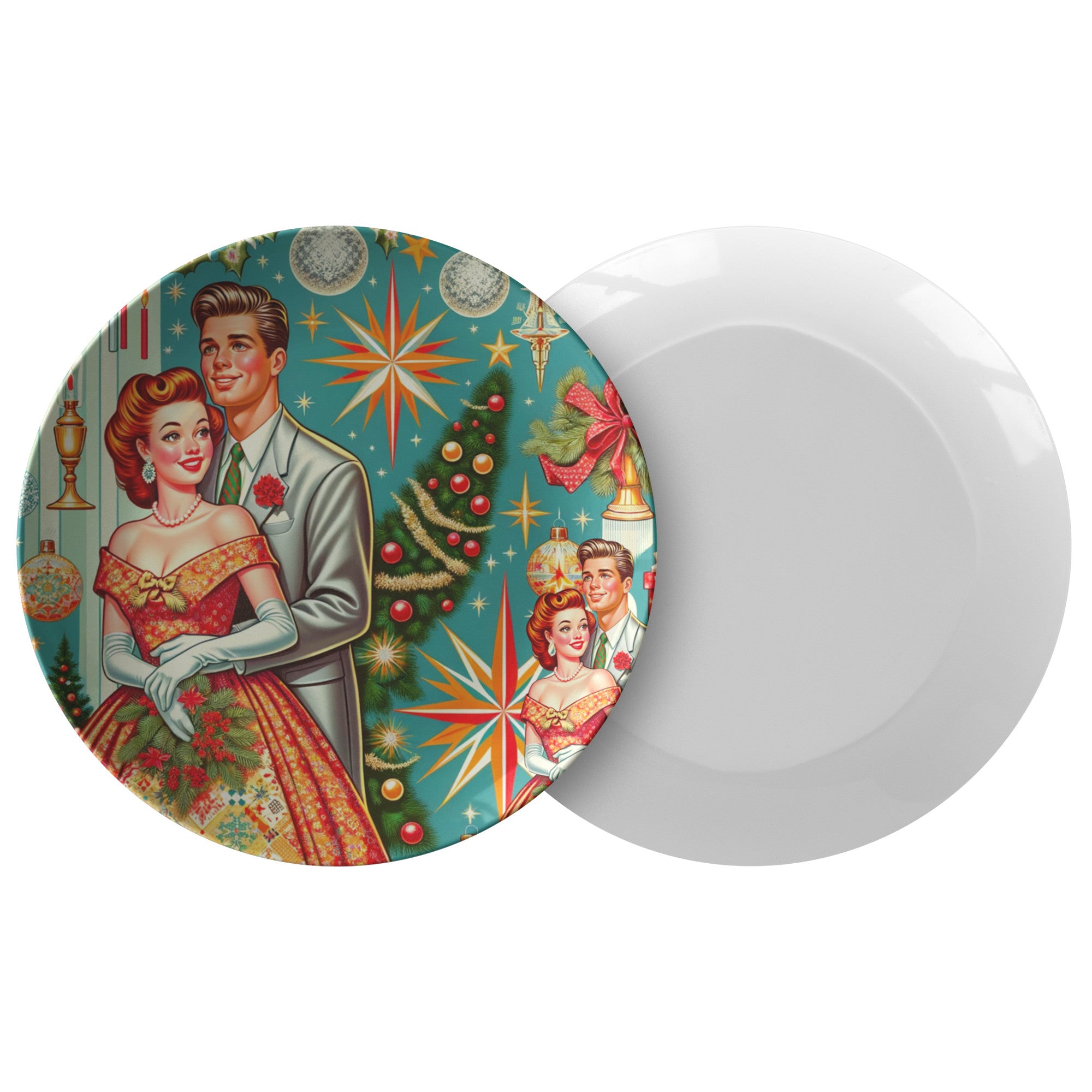 Plate 10-Inch Mid-Century Modern Plate Vibrant Franciscan Starburst  Kitsch  Retro Dining Elegance Plate - MRSBYVALLE