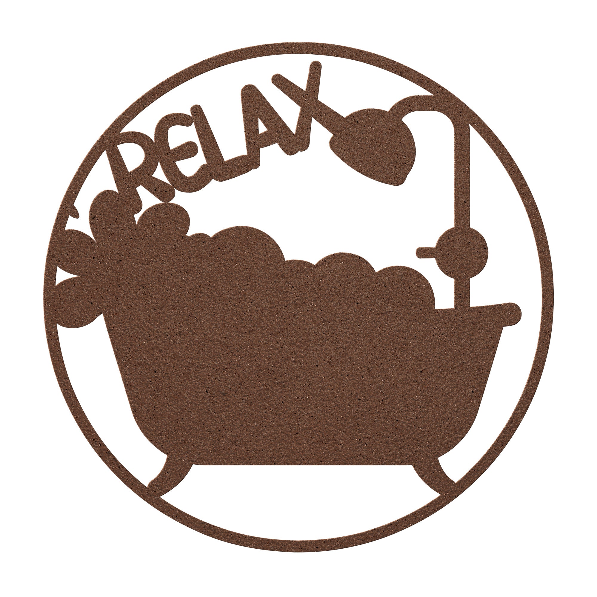 Relax Bathtub Metal Sign: 18 Gauge Steel Wall Art for Bathroom Decor Elegant, Rustic Bath Time Accent - MRSBYVALLE