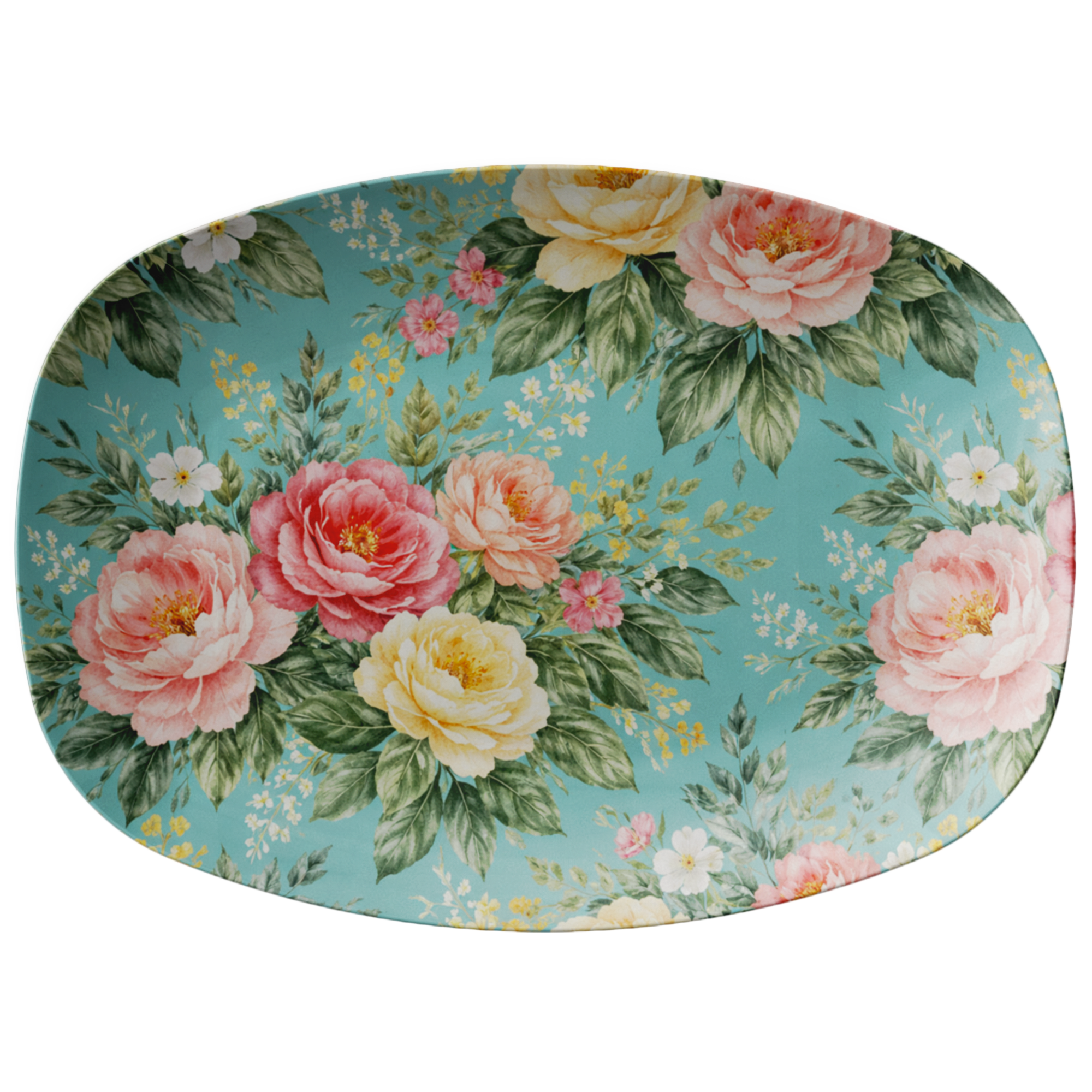 Signature Matte Lagoon Botanical 10x14 Serving Platter