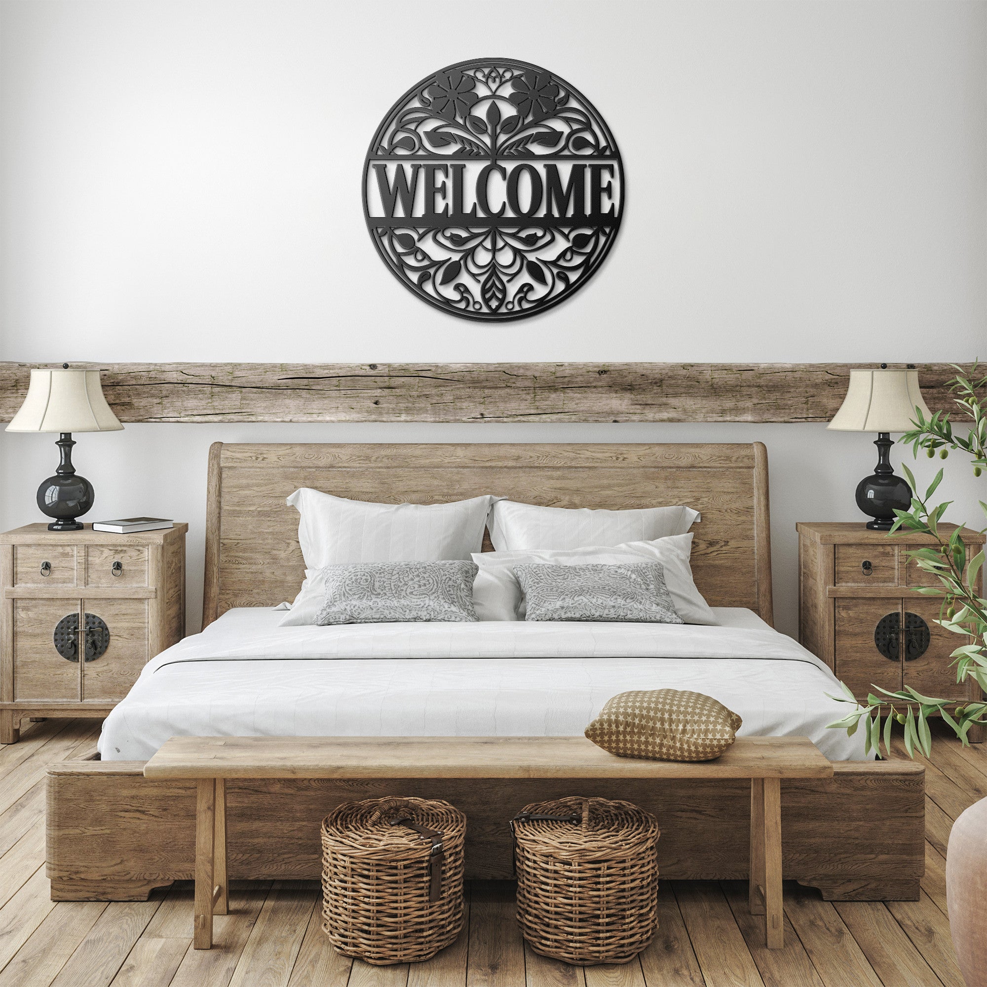 Welcome Sign Die Cut Metal Welcome Decor for a Warm Greeting  Stylish Home Entry Accent - MRSBYVALLE