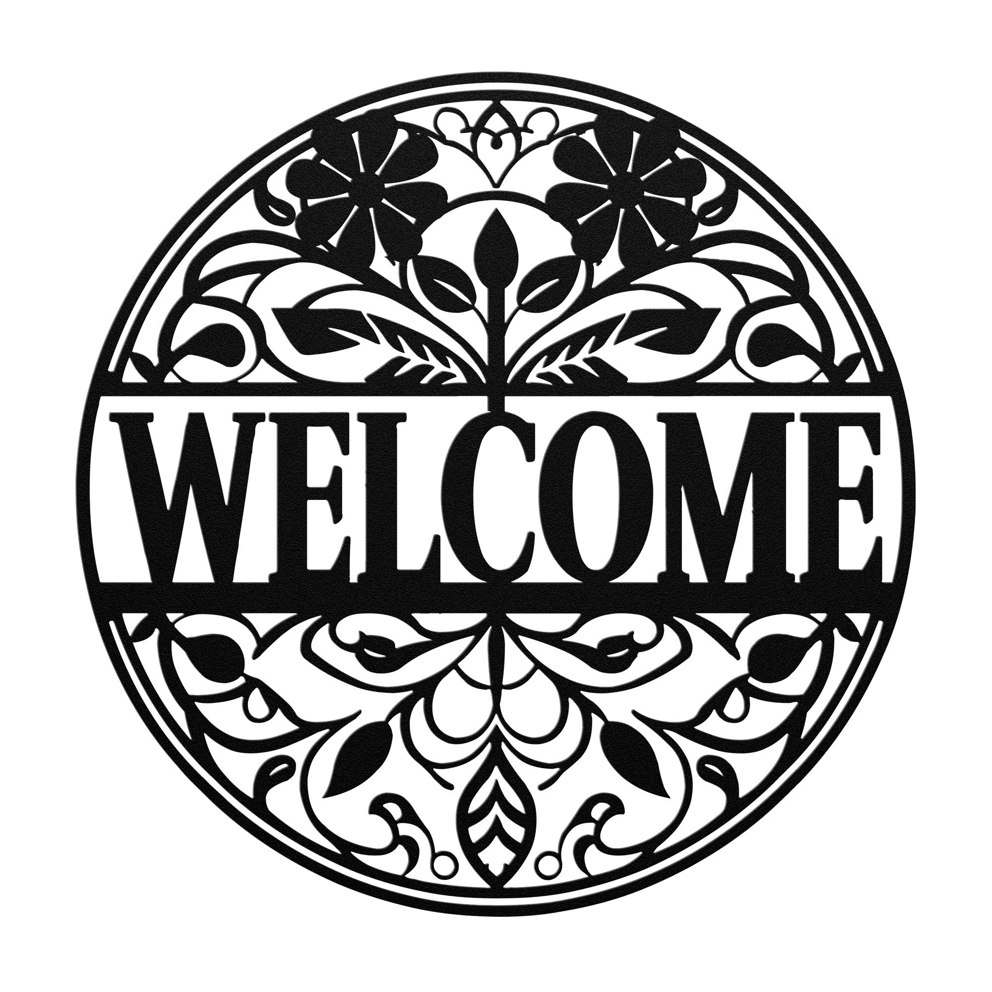 Welcome Sign Die Cut Metal Welcome Decor for a Warm Greeting  Stylish Home Entry Accent - MRSBYVALLE