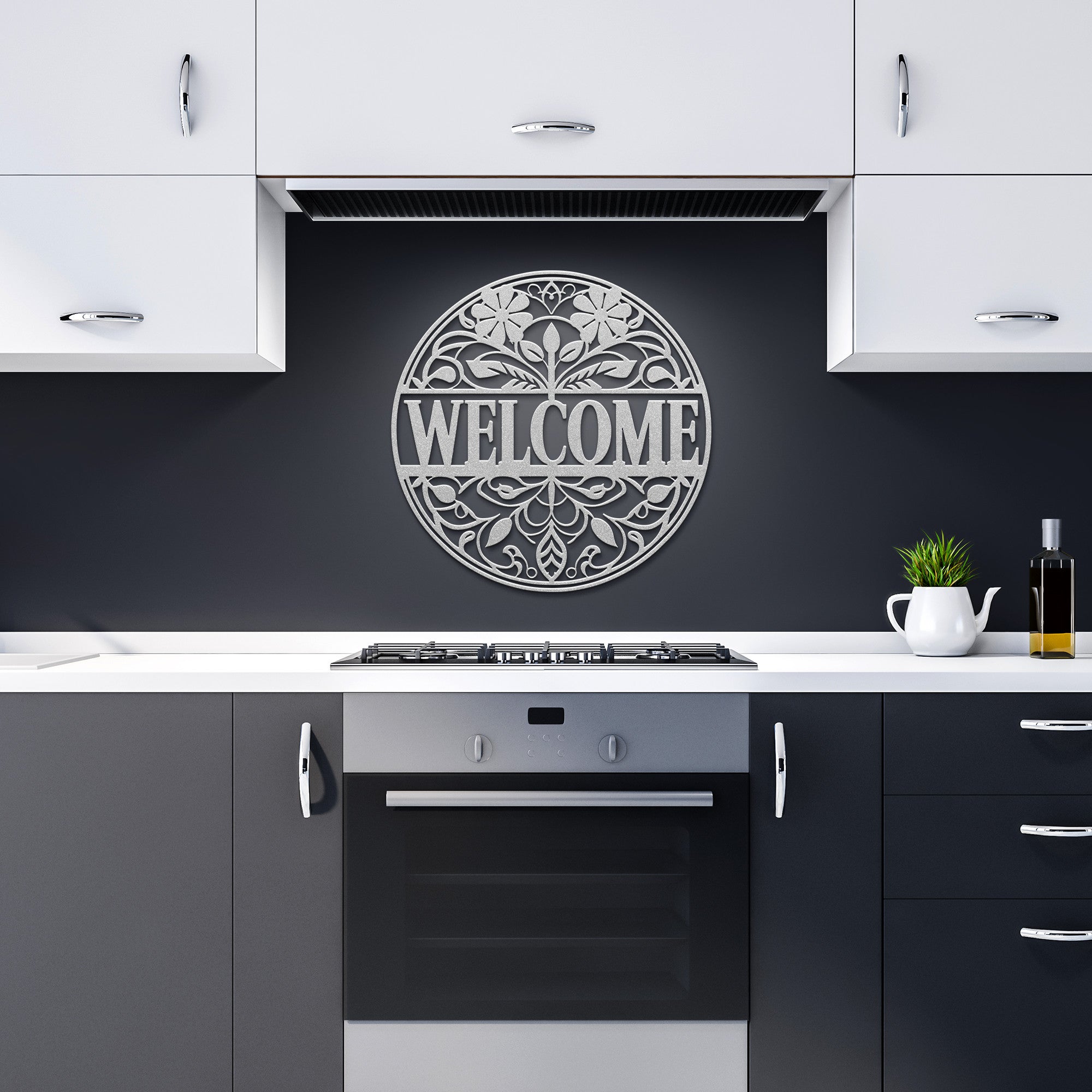 Welcome Sign Die Cut Metal Welcome Decor for a Warm Greeting  Stylish Home Entry Accent - MRSBYVALLE