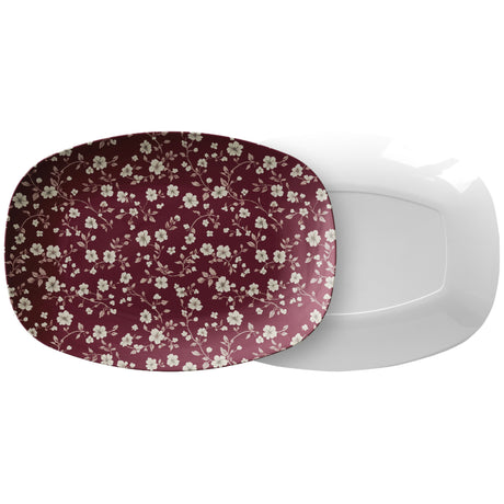 Wildflowers White Floral Platter (10x14) – A Unique Handmade USA Souvenir, Perfect Kitchen Gift & Americana Decor for Travel Enthusiasts & More