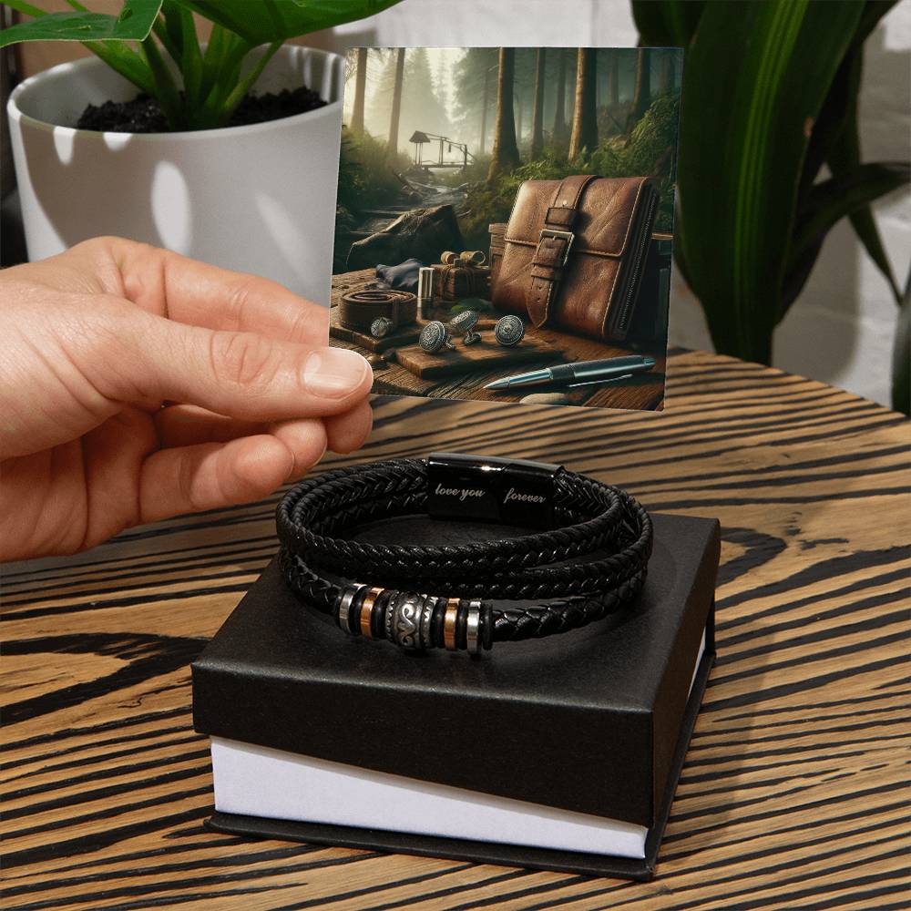 Men's 'Love You Forever' Bracelet The Perfect Gift for Husband, Father, Brother, Boyfriend. Express Endless Love with This Timeless Piece. Shop Now - MRSBYVALLE