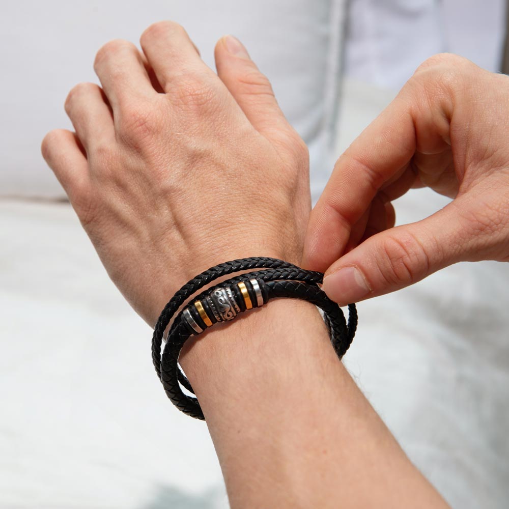 Men's 'Love You Forever' Bracelet The Perfect Gift for Husband, Father, Brother, Boyfriend. Express Endless Love with This Timeless Piece. Shop Now - MRSBYVALLE