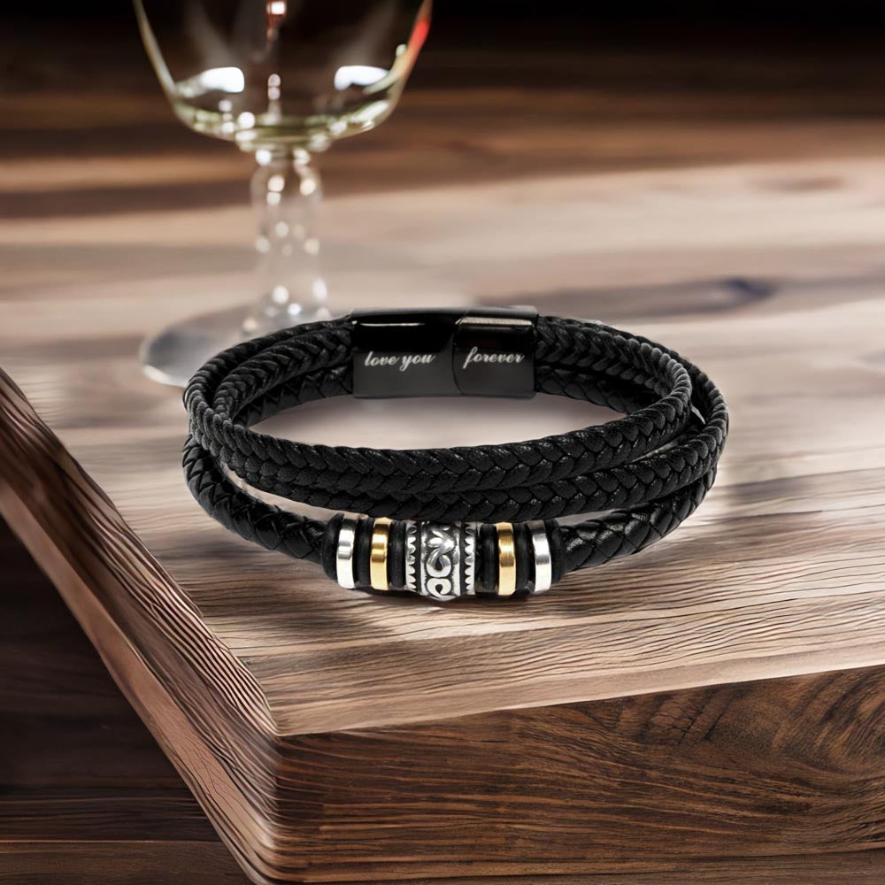 Men's 'Love You Forever' Bracelet The Perfect Gift for Husband, Father, Brother, Boyfriend. Express Endless Love with This Timeless Piece. Shop Now - MRSBYVALLE